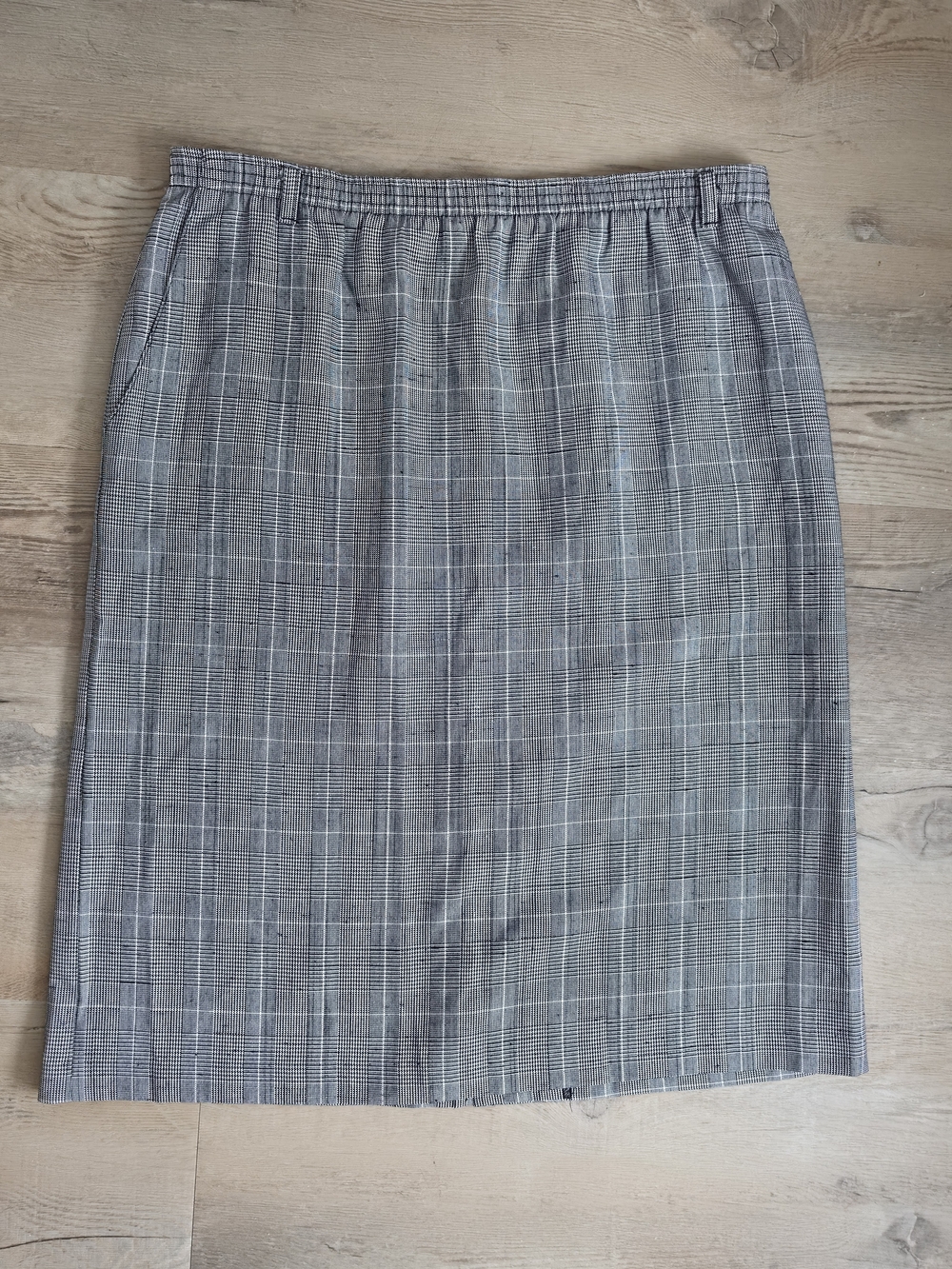 Vintage Classic Gray Plaid Women's Skirt